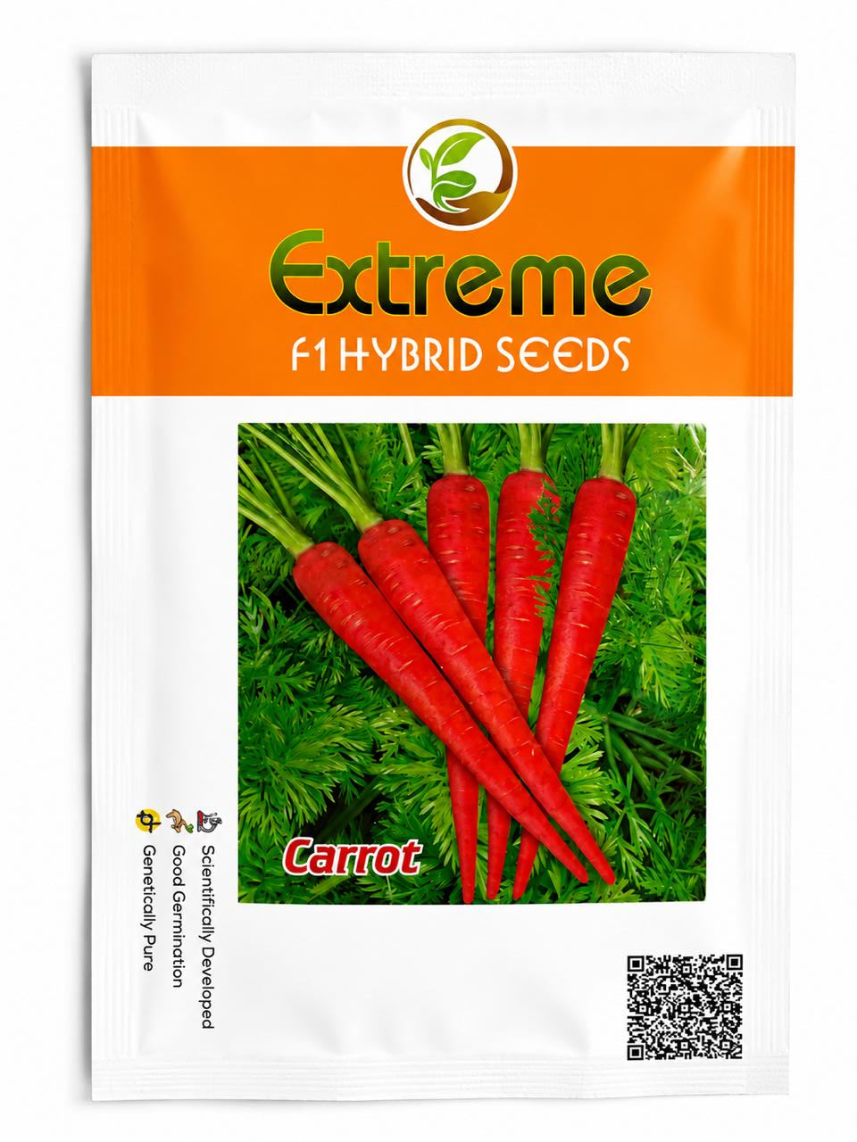 EXTREME SEEDS F1 Hybrid MOHINI Carrot Seeds (GAJAR) Bright Dark Red Root Color, Tapering Shape