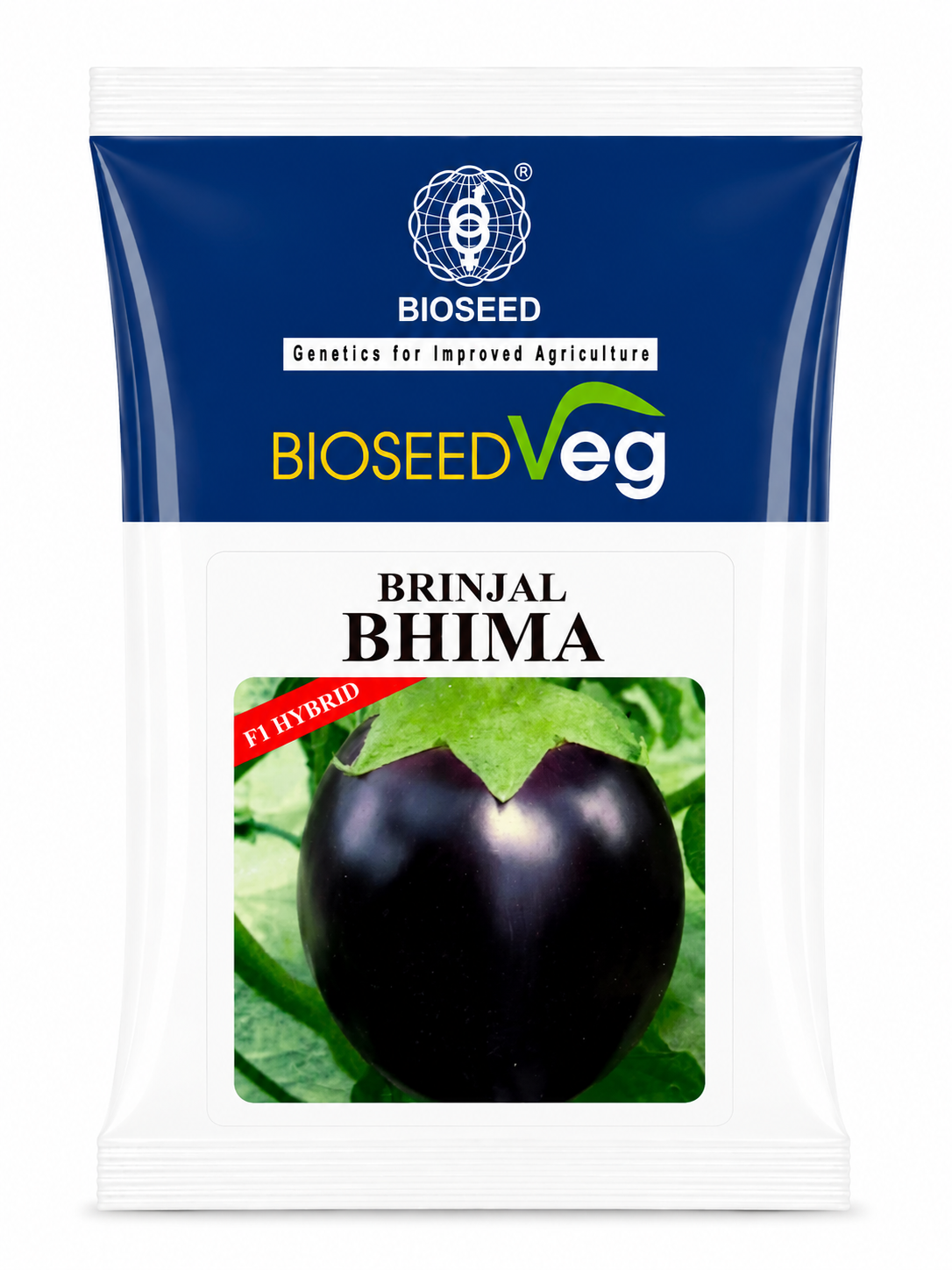 Bioseed Veg F1 Hybrid Bhima Big Round Brinjal Seeds (BENGAN)