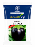 Bioseed Veg F1 Hybrid Bhima Big Round Brinjal Seeds (BENGAN)