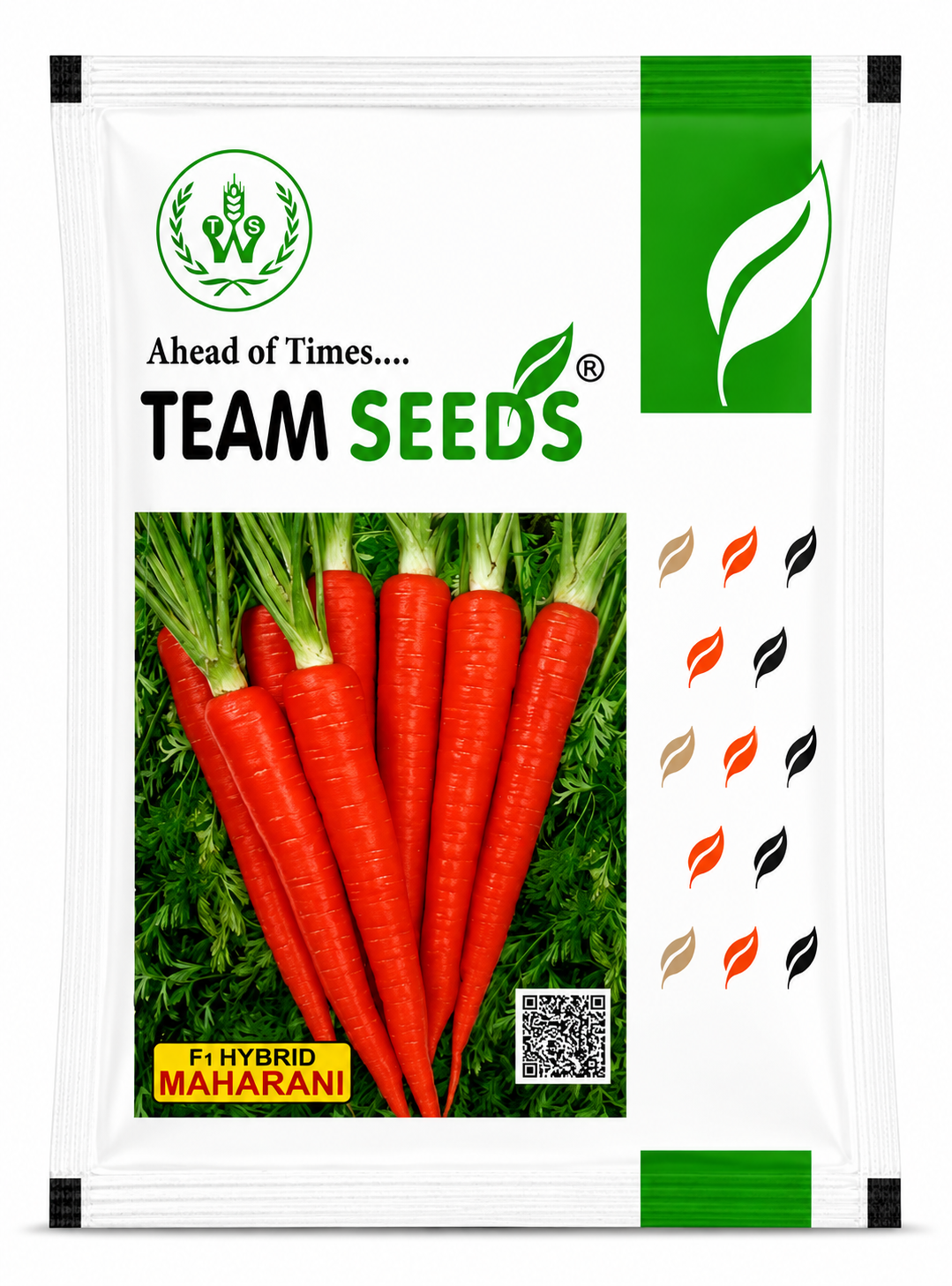 Team Seeds F1 Hybrid Maharani Carrot Seeds (LAL GAJAR)