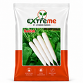 Extreme F1 Hybrid Radish Seeds 10g | Good Germination White Radish Vegetable Seeds | Mooli Seeds for Kitchen Garden, Home Garden & Farm