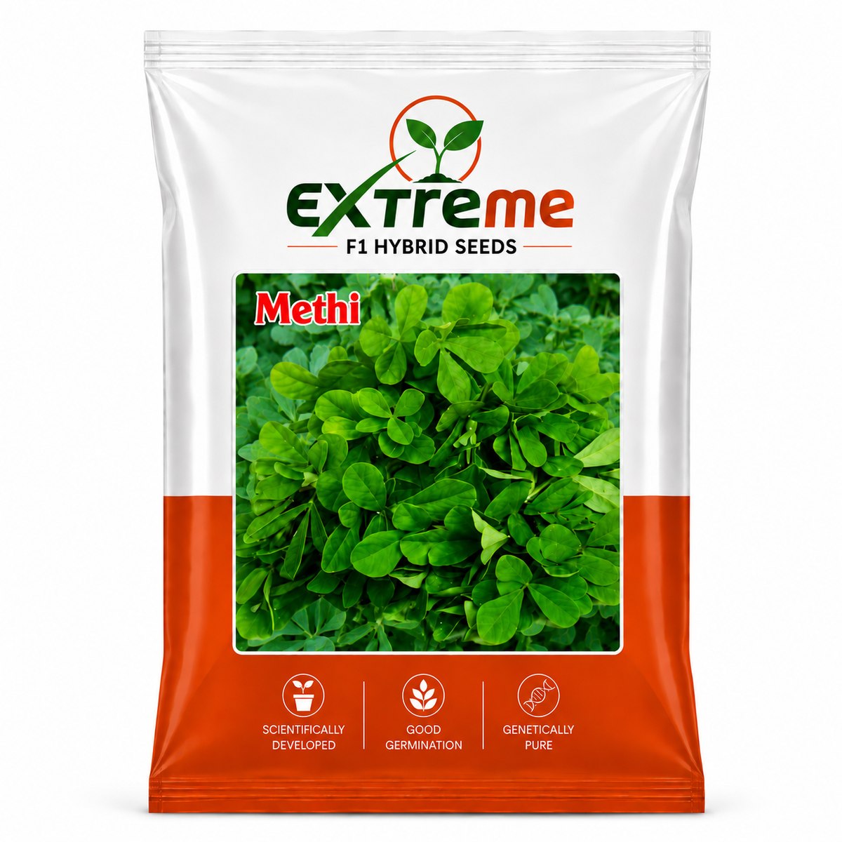Extreme F1 Hybrid Methi (Fenugreek) Seeds 12g | Good Germination Vegetable Seeds for Kitchen Garden, Home Garden & Farm | Fresh Methi Seeds