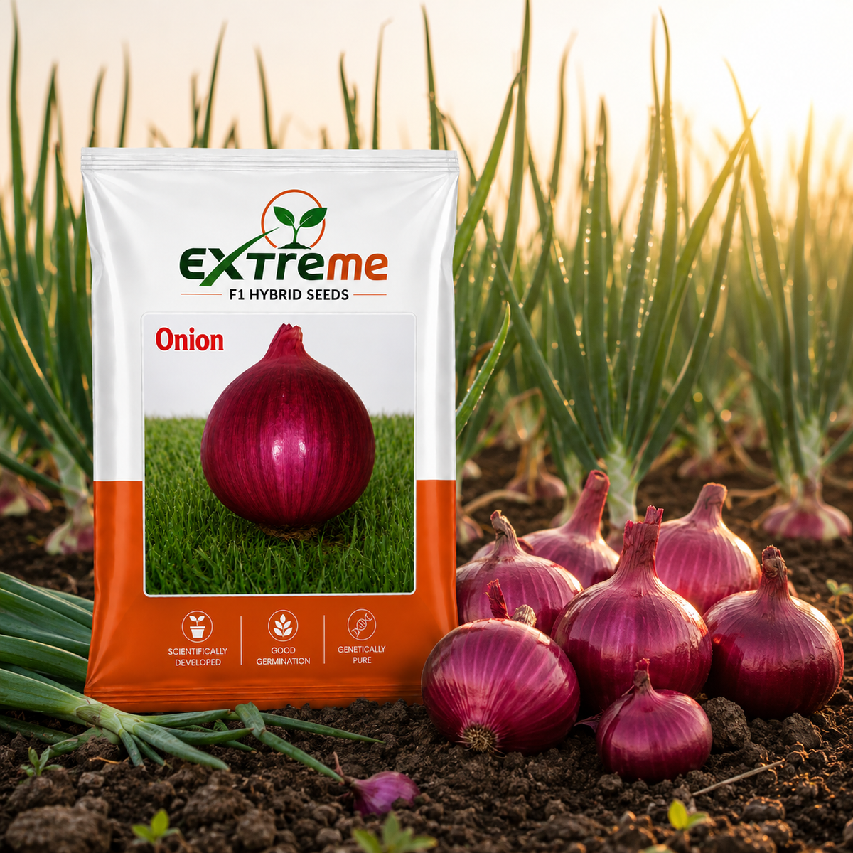 Extreme F1 Hybrid Onion Seeds 10 GM | Pyaz Seeds & Onion Beej | Vegetable Seeds for Home, Kitchen & Terrace Garden | Outdoor Gardening
