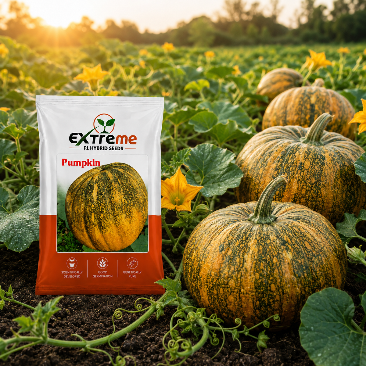 Extreme F1 Hybrid Pumpkin Seeds 5g | Good Germination Vegetable Seeds for Kitchen Garden, Home Garden & Farm | Pumpkin Seeds for Growing