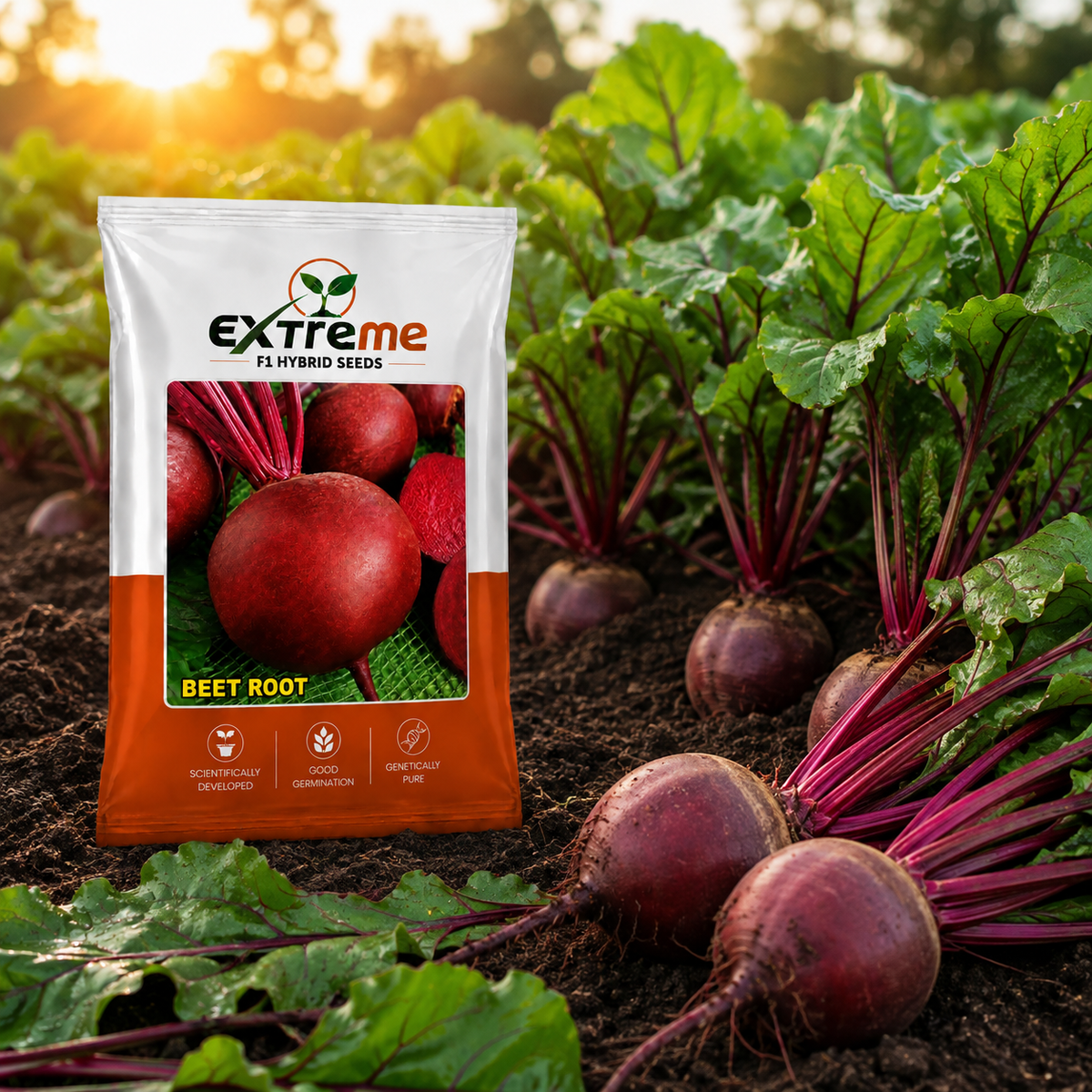 Extreme F1 Hybrid Beet Root (Chukandar) Seeds 5g | High Germination Vegetable Seeds for Kitchen Garden, Home Garden & Farm | Red, Nutritious, Round Beetroot Seeds