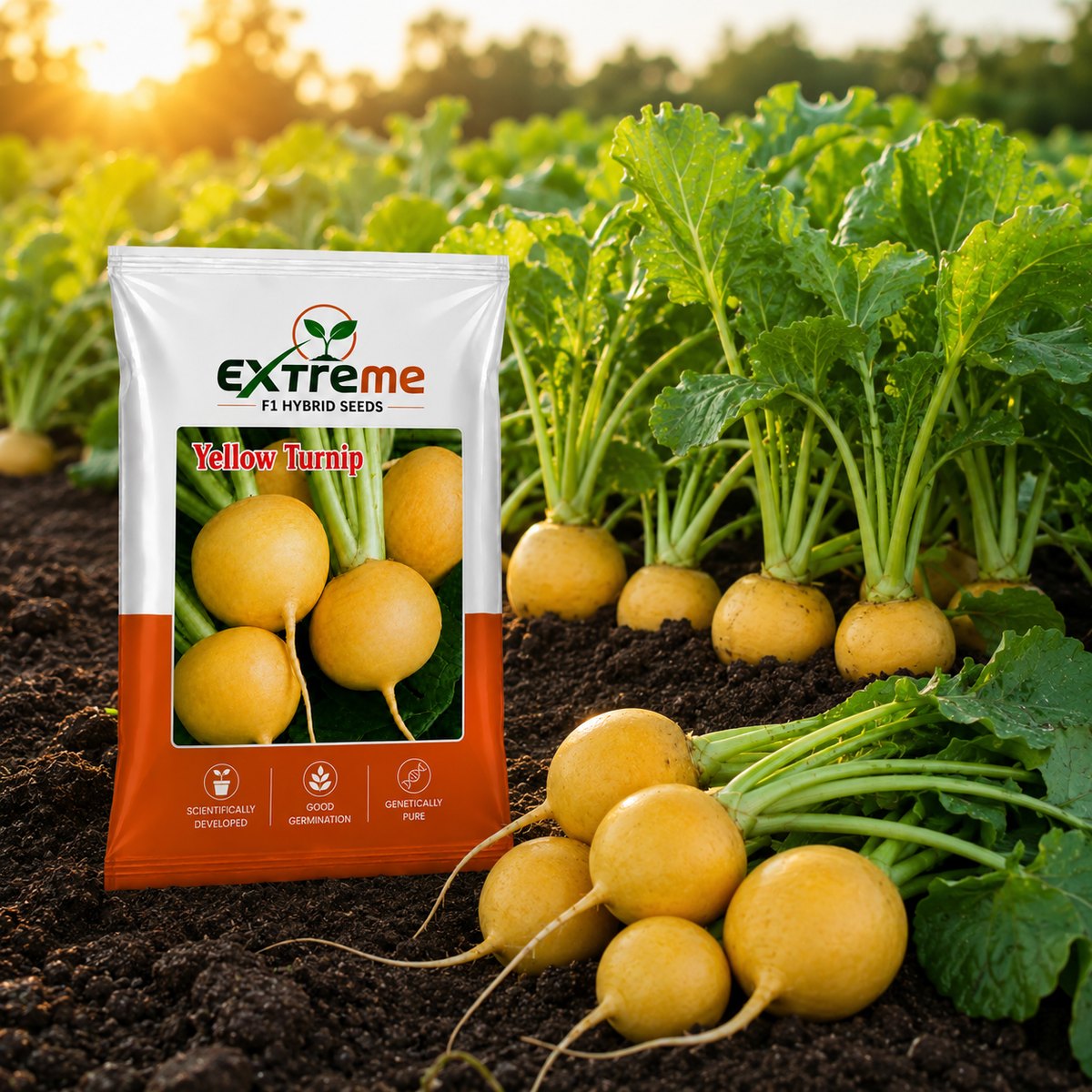 Extreme F1 Hybrid Yellow Turnip Seeds 10g | Yellow Turnip Beej | Vegetable Seeds for Kitchen Garden, Home Garden, Terrace Garden & Farming