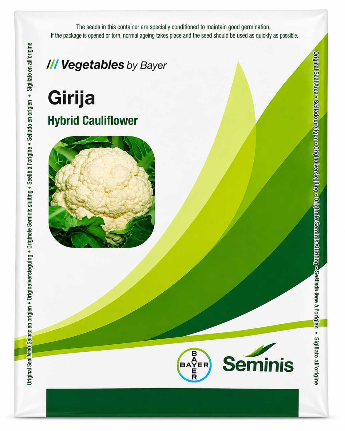 Seminis F1 Hybrid Girija Cauliflower Seeds - (Gobhi Seeds) Milky White Color, Dome shaped And Compact
