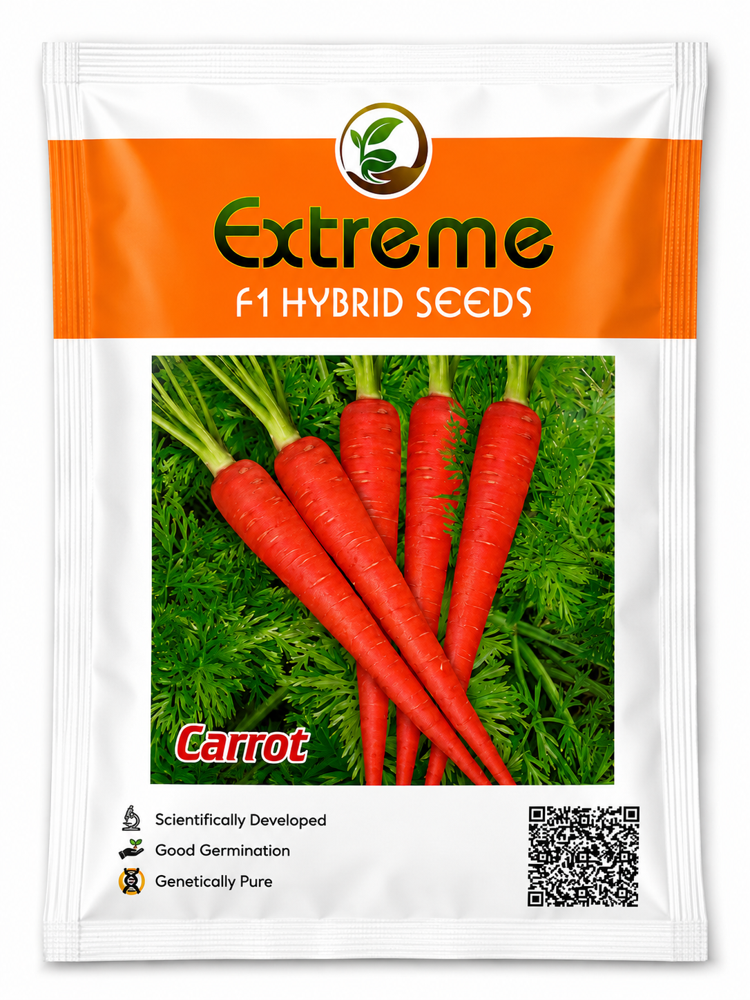 EXTREME SEEDS F1 Hybrid MOHINI Carrot Seeds (GAJAR) Bright Dark Red Root Color, Tapering Shape