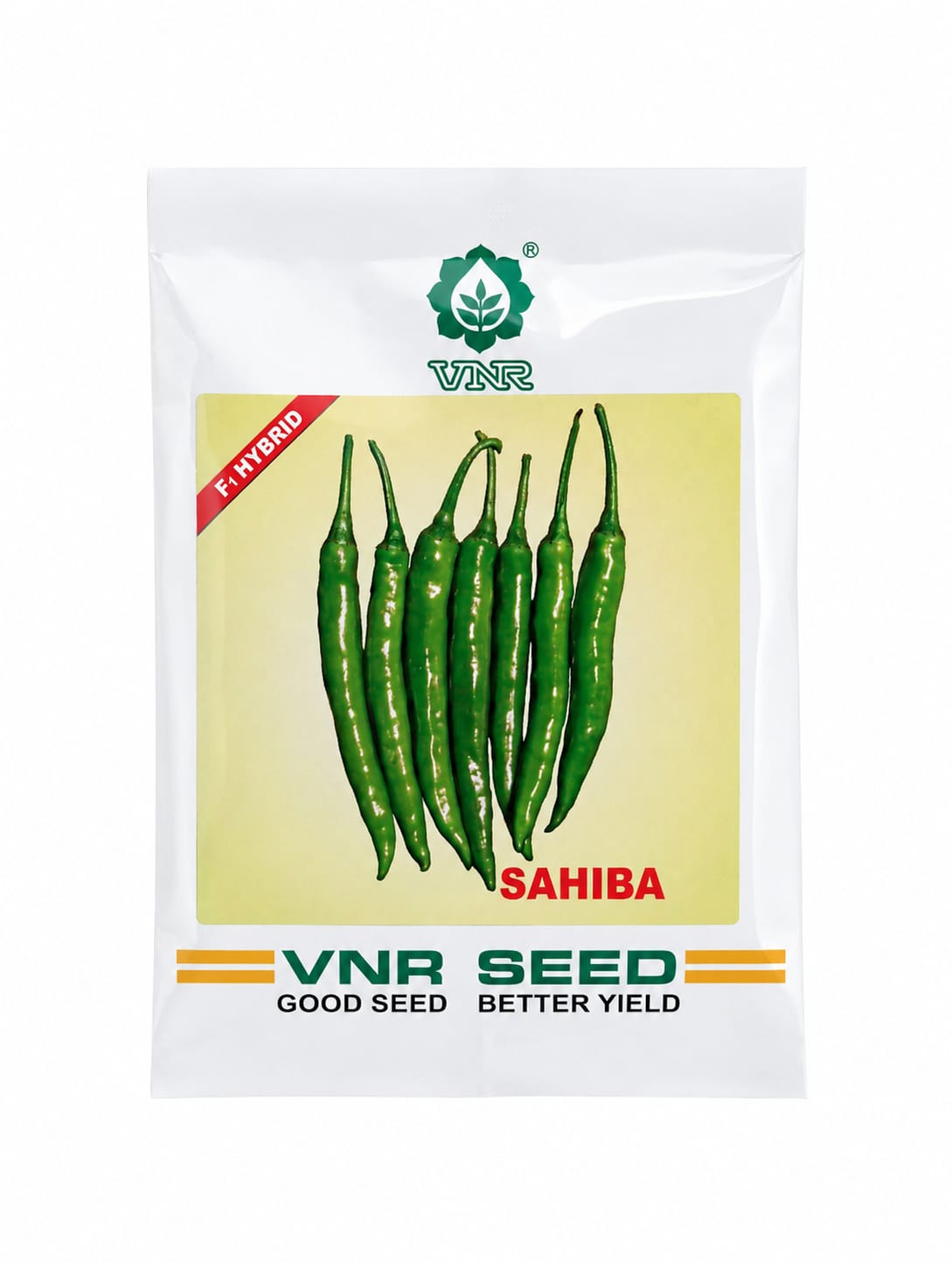 VNR Sahiba Chilli Seeds - (Mirchi Seeds) Light Green High Glossy Fruits And High Pungency