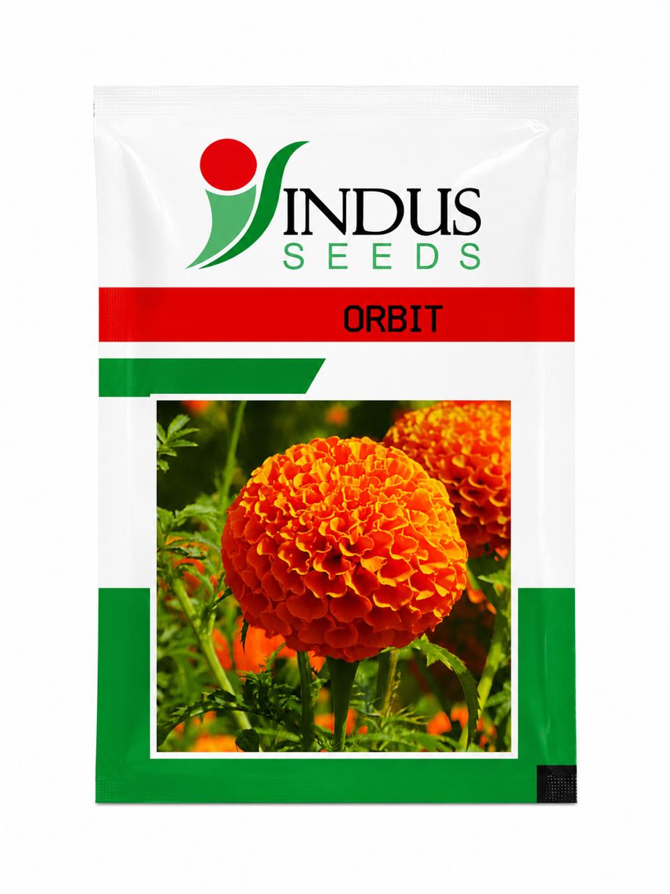 Indus Seeds Orbit Marigold F1 Hybrid Flower Seeds, Golden Yellow, Compact Ball Shape, High Yield
