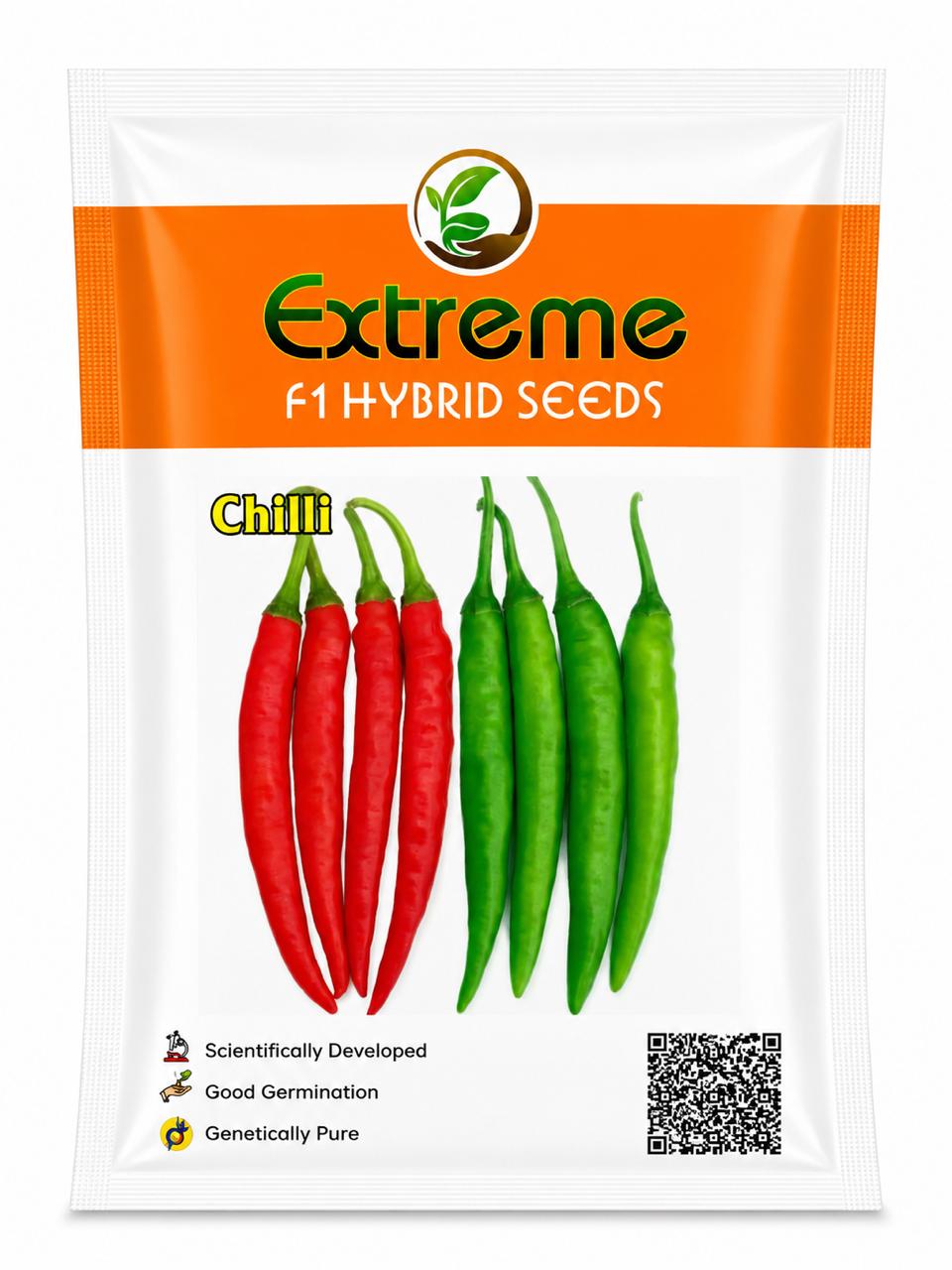 EXTREME SEEDS F1 Hybrid CH-27 Chilli Seeds - (Mirchi Seeds) Dual Purpose With LCV Tolerance, High Pungency