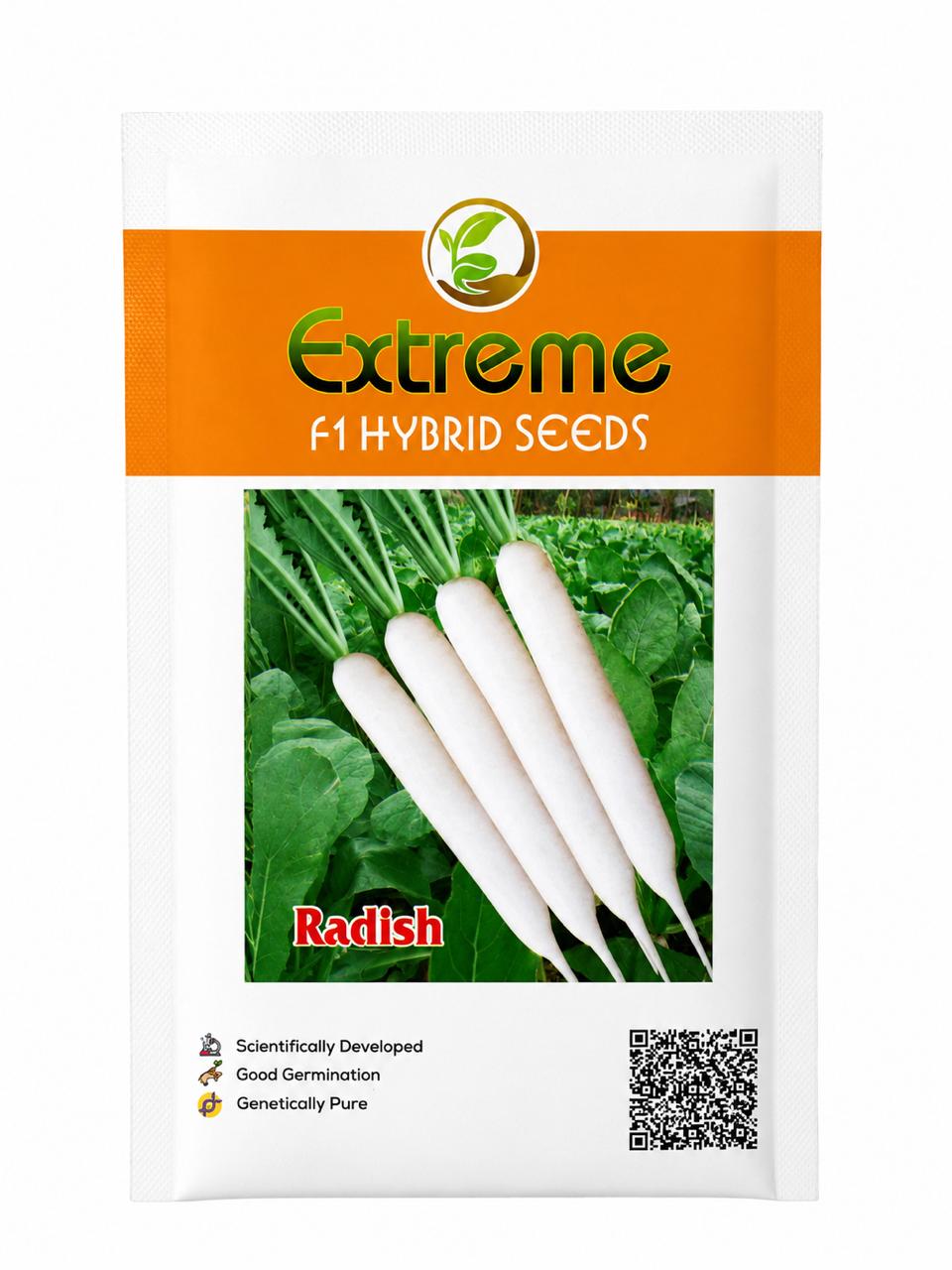 EXTREME SEEDS F1 Hybrid MANDAKINI Radish Seeds Early Maturity Variety, Semi Erect Plant