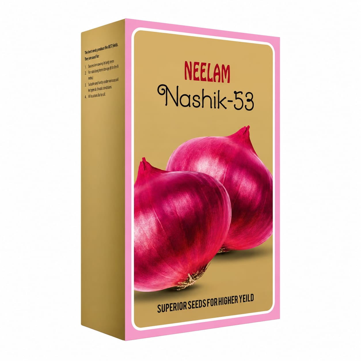 Neelam Nashik-53 Onion Seeds - (Kanda ,Pyaaz) Suitable For Kharif, Rabi And Summer Seasons